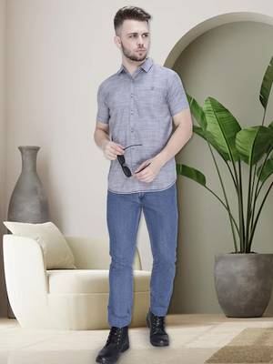 Men's slim fit lyocell casual shirt  | half sleeves shirt for men 3