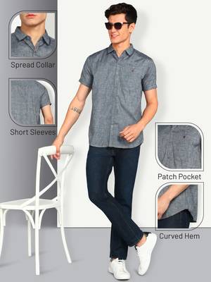 Men's slim fit lyocell casual shirt  | half sleeves shirt for men 5