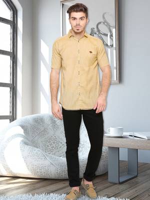 Men's slim fit lyocell casual shirt  | half sleeves shirt for men 3