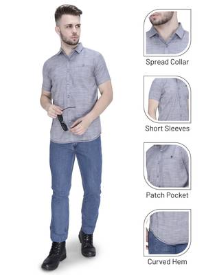 Men's slim fit lyocell casual shirt  | half sleeves shirt for men 5