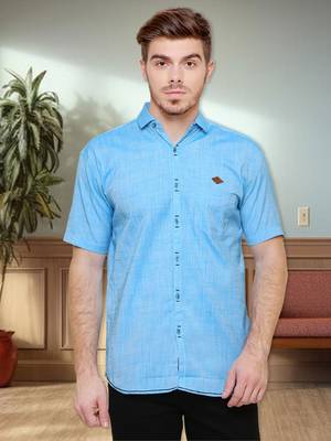 Men's slim fit lyocell casual shirt  | half sleeves shirt for men 1