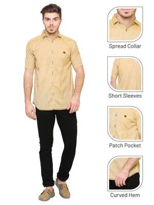 Men's slim fit lyocell casual shirt  | half sleeves shirt for men 5