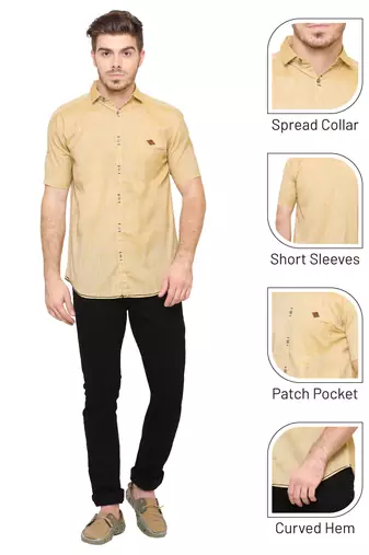 Men's slim fit lyocell casual shirt  | half sleeves shirt for men