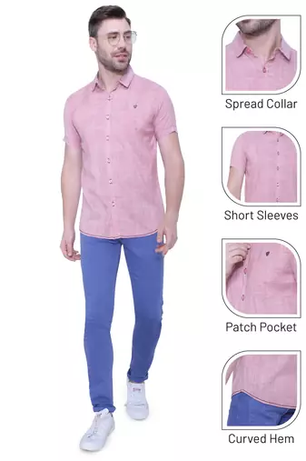 Men's slim fit lyocell casual shirt  | half sleeves shirt for men