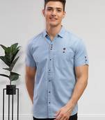 Men's half sleeve smart casual denim shirt | jeans shirt for men
