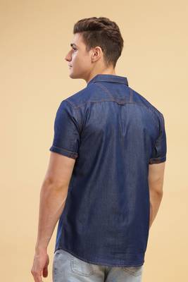 Men's half sleeve smart casual denim shirt | jeans shirt for men 2
