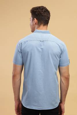 Men's half sleeve smart casual denim shirt | jeans shirt for men 2