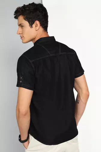 Men's half sleeve smart casual denim shirt | jeans shirt for men
