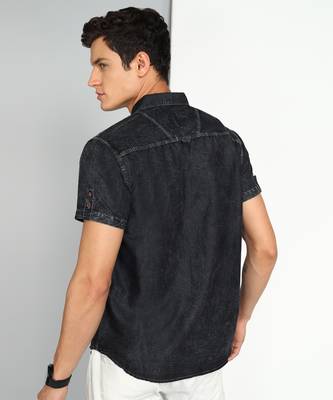 Men's half sleeve smart casual denim shirt | jeans shirt for men 2