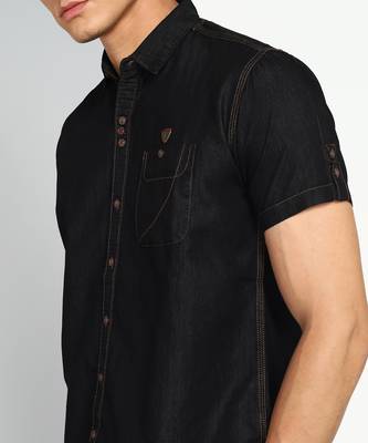 Men's half sleeve smart casual denim shirt | jeans shirt for men 4