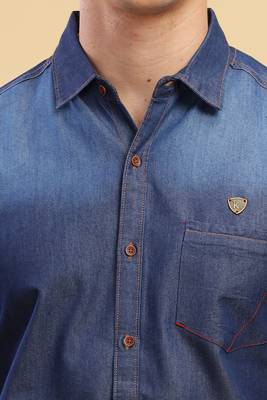 Men's half sleeve smart casual denim shirt | jeans shirt for men 5
