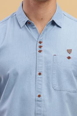 Men's half sleeve smart casual denim shirt | jeans shirt for men 5