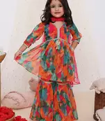 Sparkle georgette sharara set with sequins dupatta