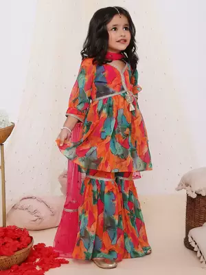 Sparkle georgette sharara set with sequins dupatta 2