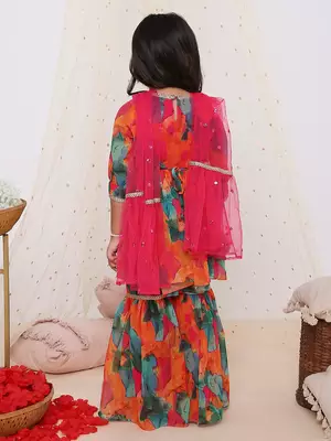 Sparkle georgette sharara set with sequins dupatta 3