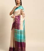 Wine solid design with temple border saree