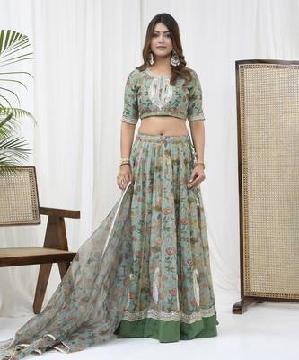 Mint Green Lehenga Set 1