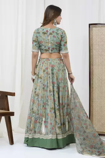 Mint Green Lehenga Set