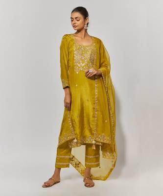 Golden yellow suit set 1
