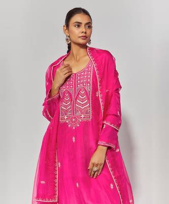 Hot pink suit set 2