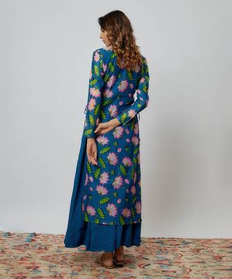 Rama green chanderi kurta set 3