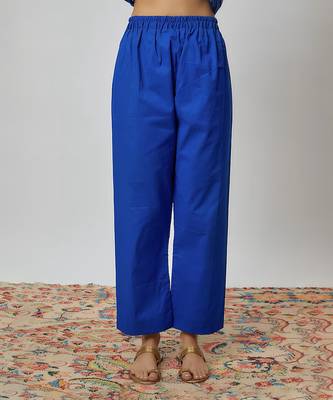 Blue printed chanderi kurta set 3