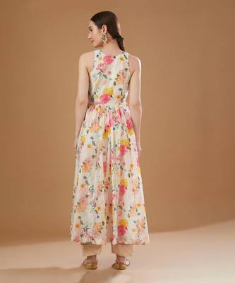 Multi color chanderi anarkali set 4