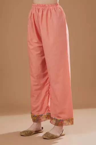 Multi color chanderi anarkali set