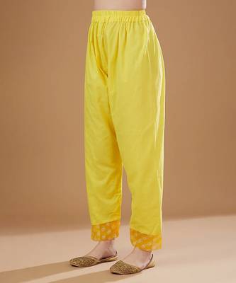 Yellow chanderi anarkali set 3