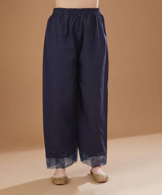 Royal blue chanderi anarkali set 3