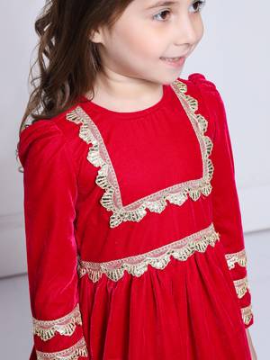 Magenta velvet suit with sharara 5