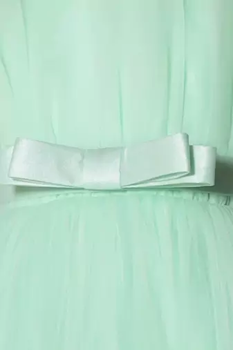 sea green sleeveless solid tiered party gown