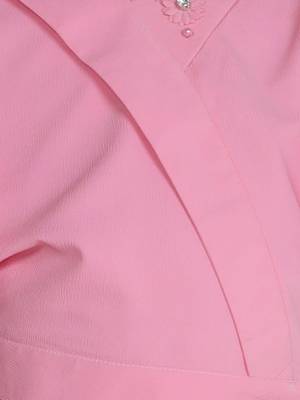pink bell sleeves wrap style solid embriodered coord set 5