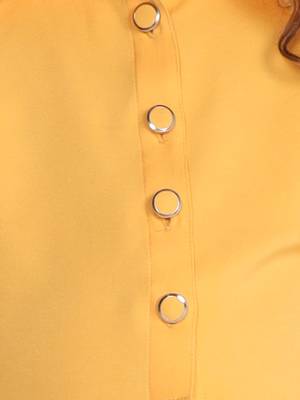 yellow 3/4th batwing sleeves solid coord set 5