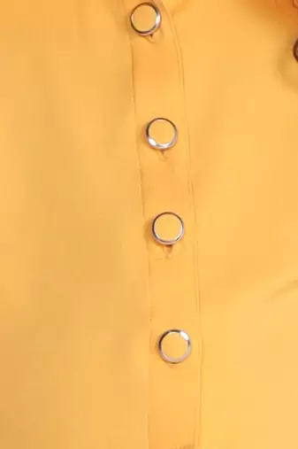 yellow 3/4th batwing sleeves solid coord set
