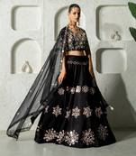 Black Mirror Work Lehenga Set