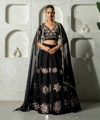 Black Mirror Work Lehenga Set 2