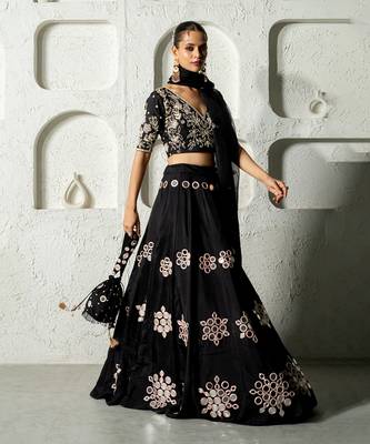 Black Mirror Work Lehenga Set 3