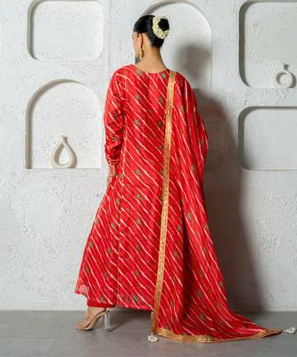 Red kota doriya anarkali set 4