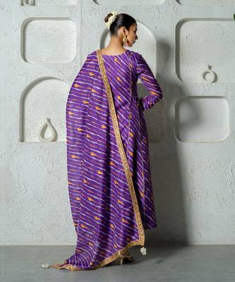 Hot pink kota doriya anarkali set 3