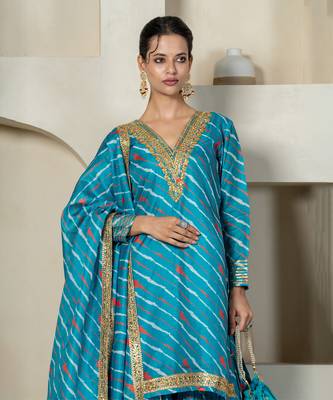 Rama green kota doriya sharara set 1