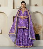 Purple kota doriya sharara set