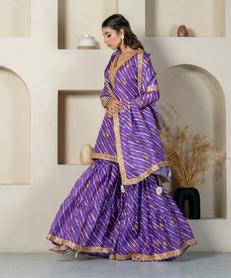 Purple kota doriya sharara set 3