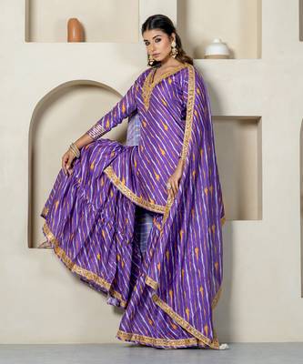 Purple kota doriya sharara set 5