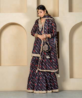 Black kota doriya sharara set 1