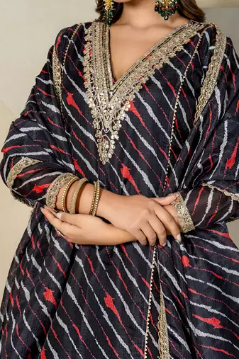 Black kota doriya sharara set