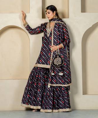 Black kota doriya sharara set 5