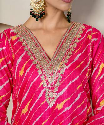 Hot pink kota doriya sharara set 4