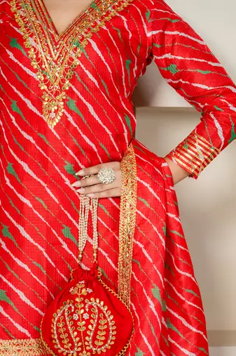 Red kota doriya sharara set