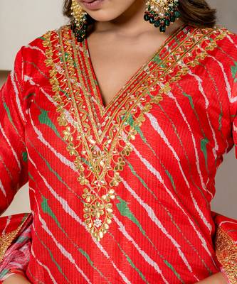 Red kota doriya sharara set 5